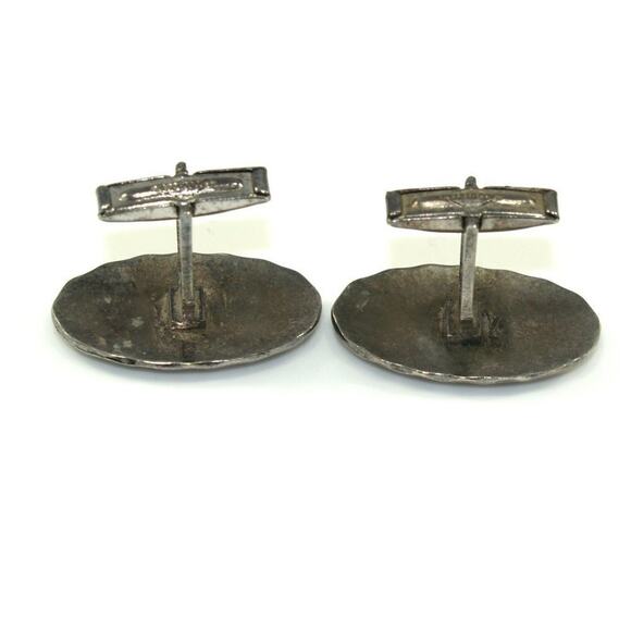 Sarah Coventry Silver Tone Cufflinks Monogram B Vintage 1960s Jewelry - Picture 7 of 8